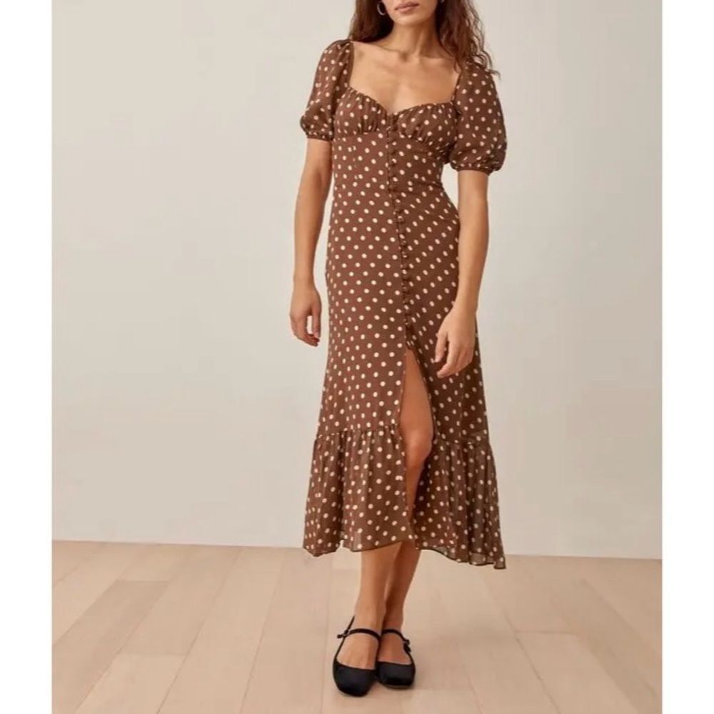 REFORMATION Charlee Dress in ‘Au Lait’